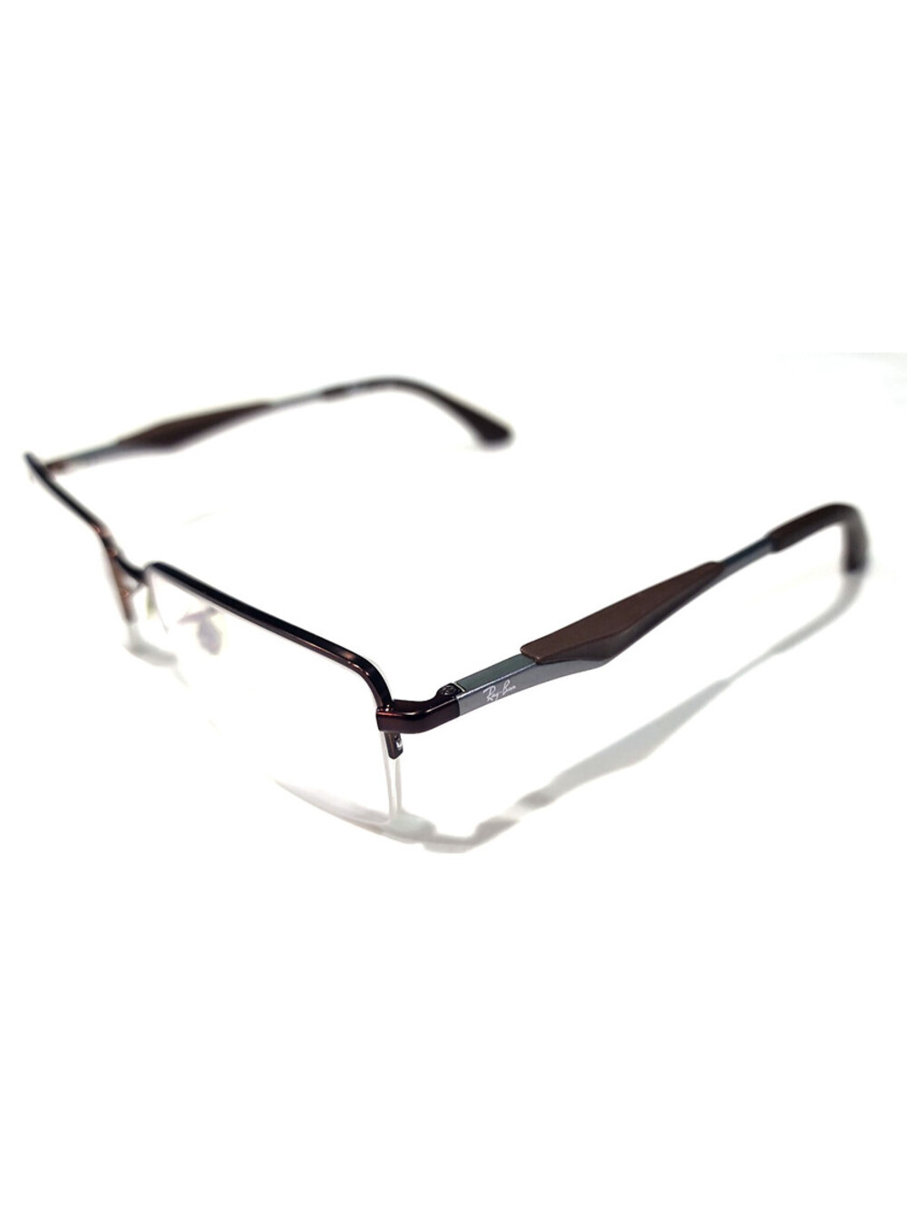 Ray Ban RB6285 2758 Brown Half Rim Eyeglasses 53-18 140 Exc